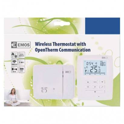 P5611OT Pokojový termostat s komunikací OpenTherm, bezdrátový, P5611OT EMOS