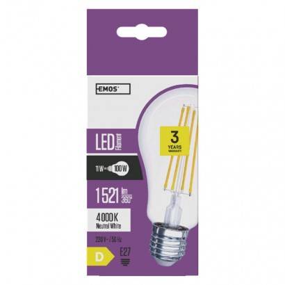 Z74285 LED žárovka Filament A67 11W E27 neutrální bílá EMOS Lighting