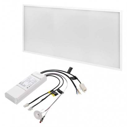 ZR2212E LED panel 30×60, obdélníkový vestavný bílý, 18W neutrální bílá, Emergency EMOS Lighting
