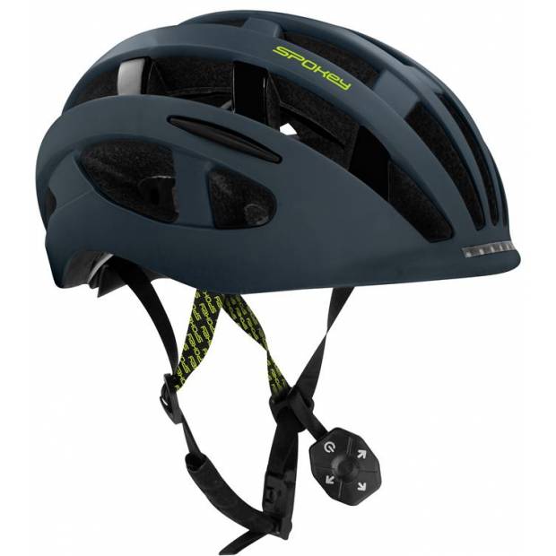 Spokey POINTER PRO Cyklistická přilba pro dospělé s LED blikačkou a blinkry, 58-61 cm, černá Spokey