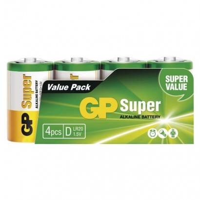 B13404 Alkalická baterie GP Super D (LR20) GP