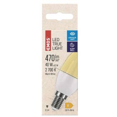 ZQ3224 LED žárovka True Light 4,2W E14 teplá bílá EMOS Lighting