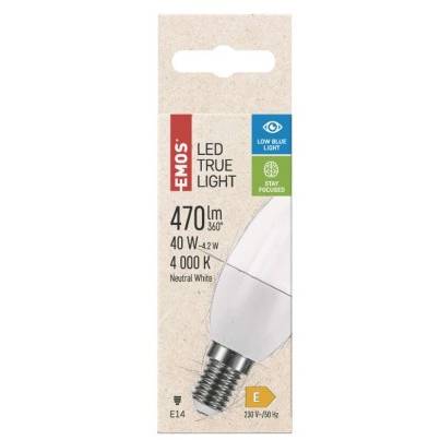ZQ3225 LED žárovka True Light 4,2W E14 neutrální bílá EMOS Lighting