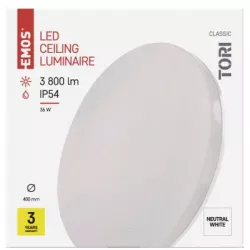 ZM4325 LED přisazené svítidlo TORI, kruhové bílé 36W neutrální b., IP54 EMOS Lighting