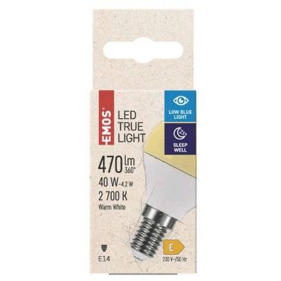 ZQ1225 LED žárovka True Light 4,2W E14 teplá bílá EMOS Lighting