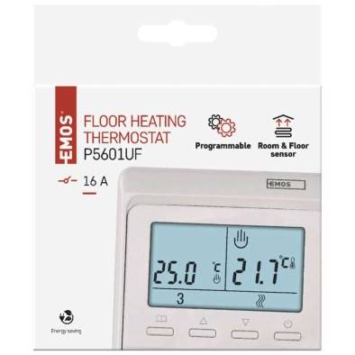 P5601UF Pokojový termostat pro podlahové topení, drátový, P5601UF EMOS