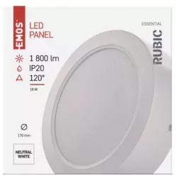 ZM5442 LED přisazené svítidlo RUBIC, kruhové, 18W neutrální bílá EMOS Lighting