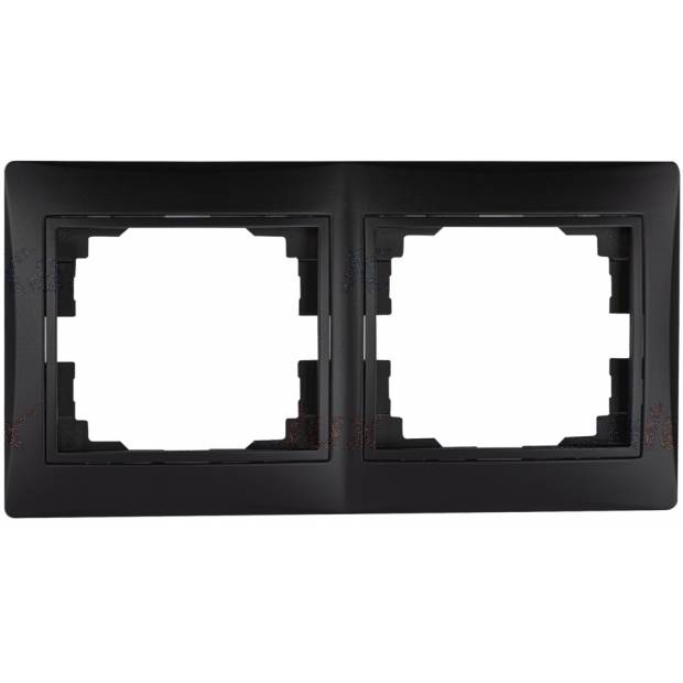 Dvojnásobný horizontální rámeček - černá matná design DOMO