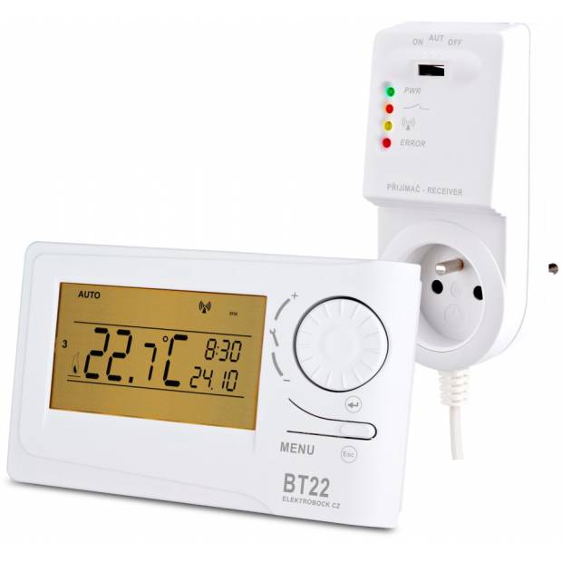 Prostorový bezdrátový termostat BT22 Elektrobock