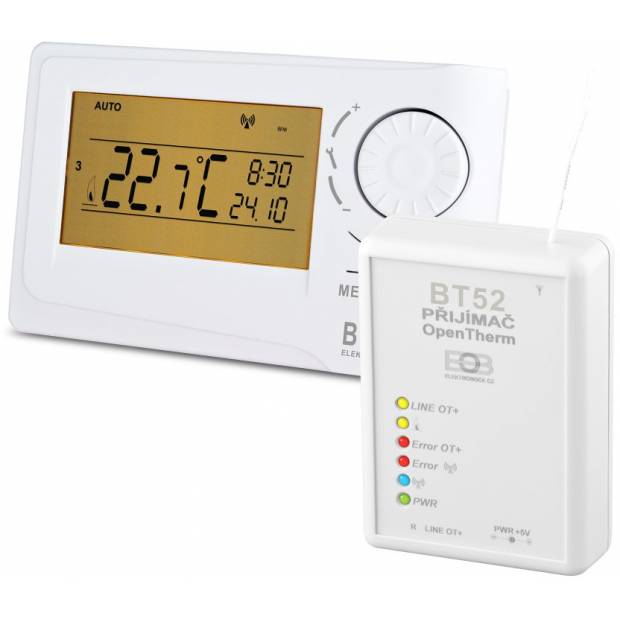 Prostorový bezdrátový termostat s OpenTherm BT52 Elektrobock