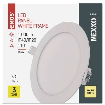 ZD1134 LED vestavné svítidlo NEXXO, kruhové, bílé, 12,5W, teplá bílá EMOS Lighting