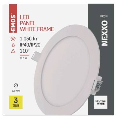 ZD1135 LED vestavné svítidlo NEXXO, kruhové, bílé, 12,5W, neutrální bílá EMOS Lighting