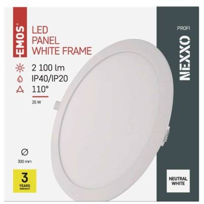 ZD1155 LED vestavné svítidlo NEXXO, kruhové, bílé, 25W, neutrální bílá EMOS Lighting