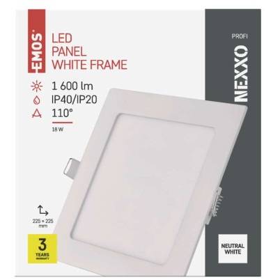 ZD2145 LED vestavné svítidlo NEXXO, čtvercové, bílé, 18W, neutrální bílá EMOS Lighting