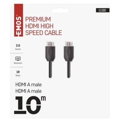 S11000 HDMI 2.0 high speed kabel A vidlice – A vidlice 10 m EMOS