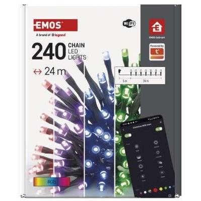 D4ZR04 GoSmart LED vánoční řetěz, 24 m, venkovní i vnitřní, RGB, programy, časovač, wifi EMOS Lighting