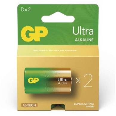 B02412 GP alkalická baterie ULTRA D (LR20) 2PP GP