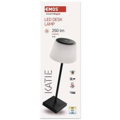Z7630B LED stolní lampa KATIE, černá EMOS