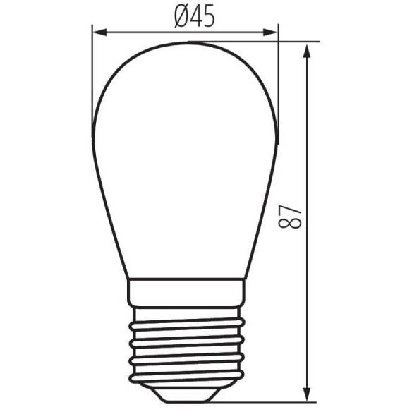 Kanlux ST45 LED 0,9W E27-GR   Světelný zdroj LED 26048