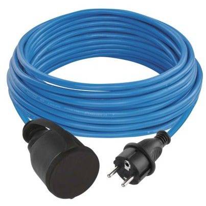P01510W Weatherproof prodlužovací kabel 10 m / 1 zásuvka / černý / silikon / 230 V / 1,5 mm2 EMOS