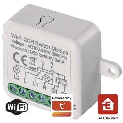 H5106 GoSmart modul spínací IP-2102SW, Wi-Fi, 2-kanálový EMOS