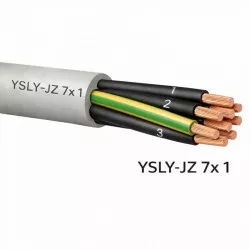 Flexibilní ovládací kabel YSLY-JZ  7x 1 barevné značení žil